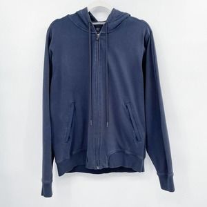 Mack Weldon Ace Full Zip Hoodie Sweatshirt Blue Size L Long Sleeve Cotton